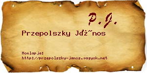 Przepolszky János névjegykártya